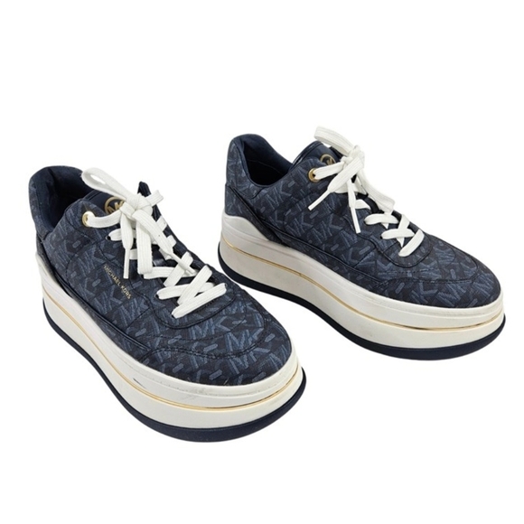 Michael Kors Shoes - Michael Kors Hayes Empire Signature Logo Platform Sneaker